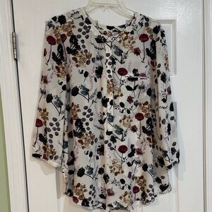 NYDJ Multicolor Floral Blouse, size XL